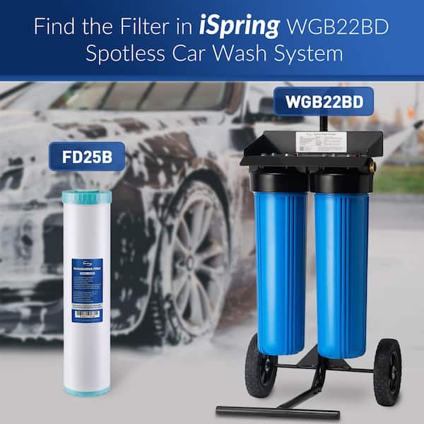 iSpring FD25B Deionized Water Filter for Spotless Car Wash System, Fits WGB22BD Deionized Water System for Car Wash, 4.5 x 20