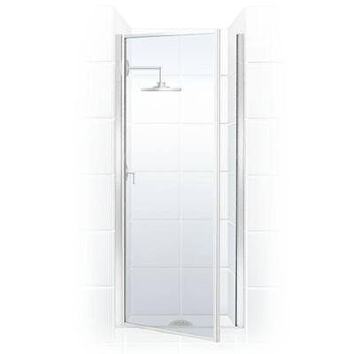 Legend 22.625 in. to 23.625 in. x 64 in. Framed Hinged Shower Door in Chrome with Clear Glass