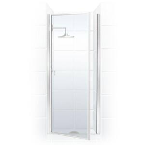 Legend 31.625 in. to 32.625 in. x 64 in. Framed Hinged Shower Door in Chrome with Clear Glass