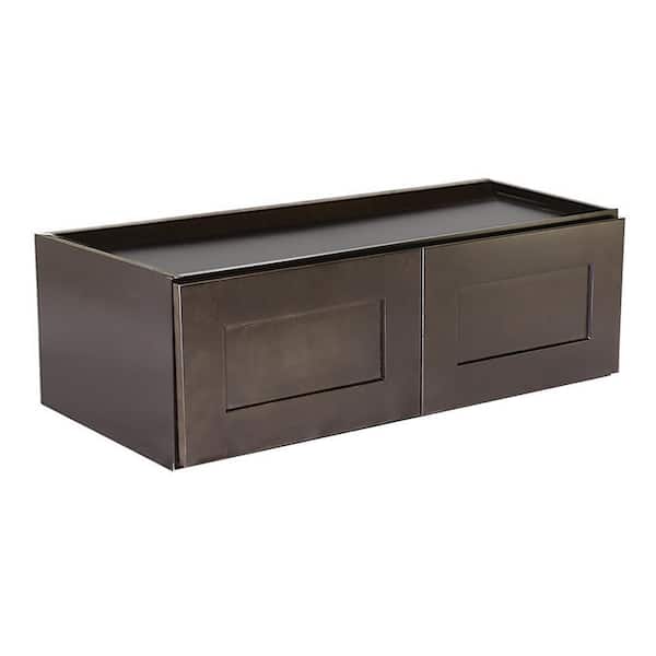 Design House Brookings Espresso Plywood Shaker Assembled 36 in. W x 24 in. D x 15 in. H Wall Kitchen Cabinet