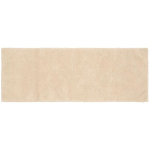 Queen Cotton Natural 22 in. x 60 in. Washable Bathroom Accent Rug