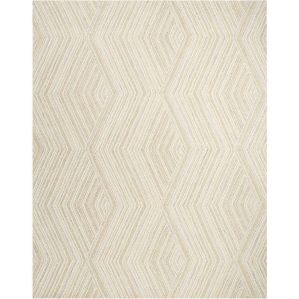 Graceful Ivory 8 ft. x 10 ft. Geometric Contemporary Area Rug