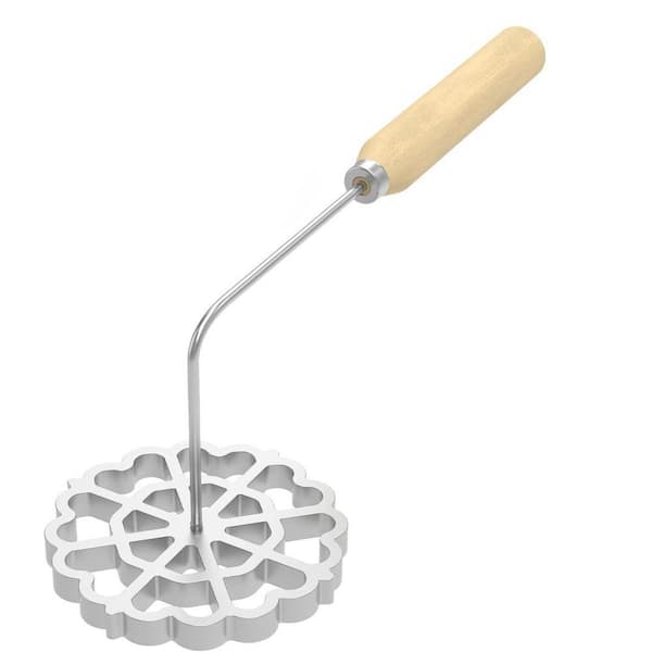Aluminum Rosette Timbale Pancake Mold Set with Detachable Wooden Handle Traditional Cookie Maker Baking Tool