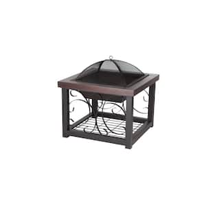 Hammer Tone Bronze Cocktail Table Fire Pit