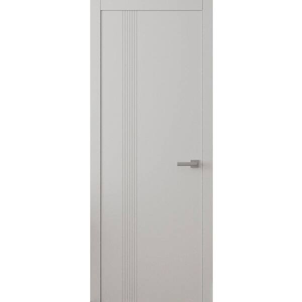 0112 30 in. x 84 in. Sold Core Arctic White Color Wood Interior Door Kit with Quick Assemble Jamb