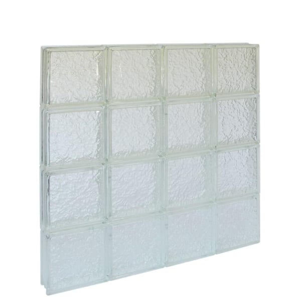 Pittsburgh Corning 31 in. x 31 in. x 3 in. IceScapes Pattern Solid Glass Block Window