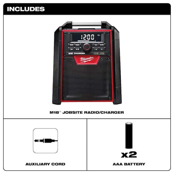 Milwaukee - M18 Lithium-Ion Cordless Jobsite Radio/Charger