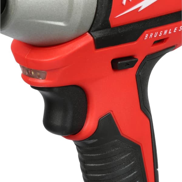 Milwaukee - M18 18-Volt Lithium-Ion Brushless Cordless 1/4 in. Cordless Impact Driver Kit (Tool-Only)