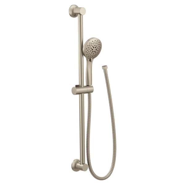 MOEN 5-Spray 30 in. Eco-Performance Wall Bar with Handheld Shower in Brushed Nickel