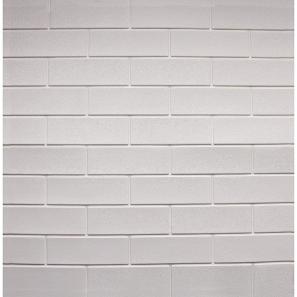 Dundee Deco Falkirk Markinch 1/4 in. x 27.6 in. x 27.6 in. White PE Foam Peel and Stick 3D Decorative Wall Panel (5-Pack)