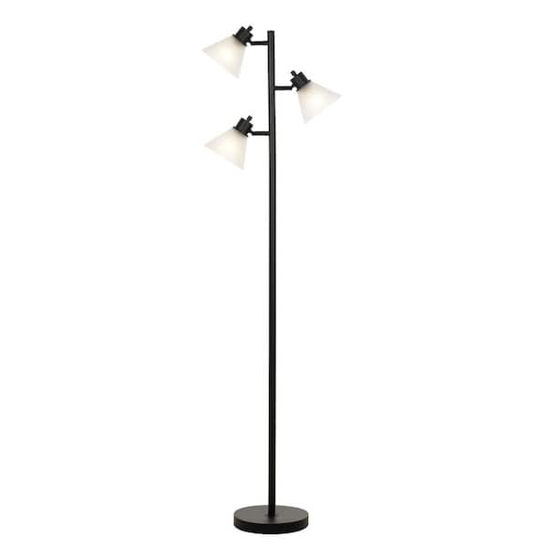 Catalina Lighting 66 in. Black Floor Lamp and LED Bulb Included
