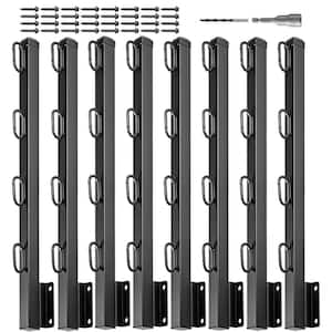 23. in. Outdoor Fence Barbed Wire Extend Arm Fence Post Extender for Protect Privacy and Pets Jumping Off (8-Pack)