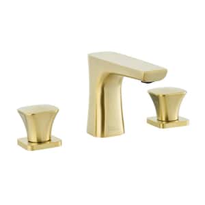 Monaco 8 in. Widespread Double-Handle Bathroom Faucet in Brushed Gold