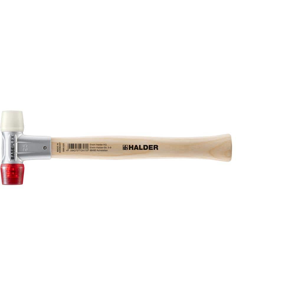 8 oz. Mallet with Zinc die cast housing Hard Wood Handle Red Plastic Face a
