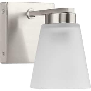 Tanner Collection 31.12 in 1-Light Brushed Nickel Transitional Vanity Light