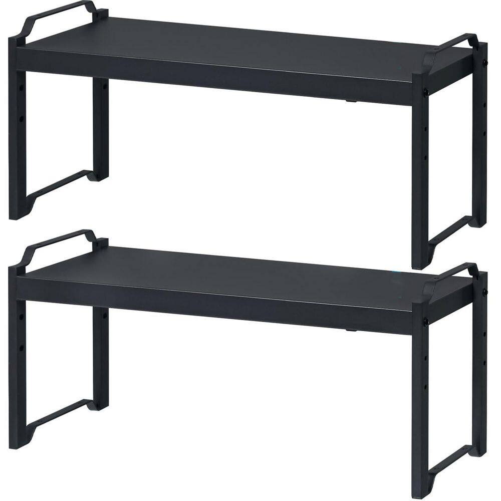 2-Pack Expandable Cabinet Shelves, Stackable Shelf Organizer for Kitchen Cabinet Storage, Adjustable Pantry Rack price history on PriceWatchPro