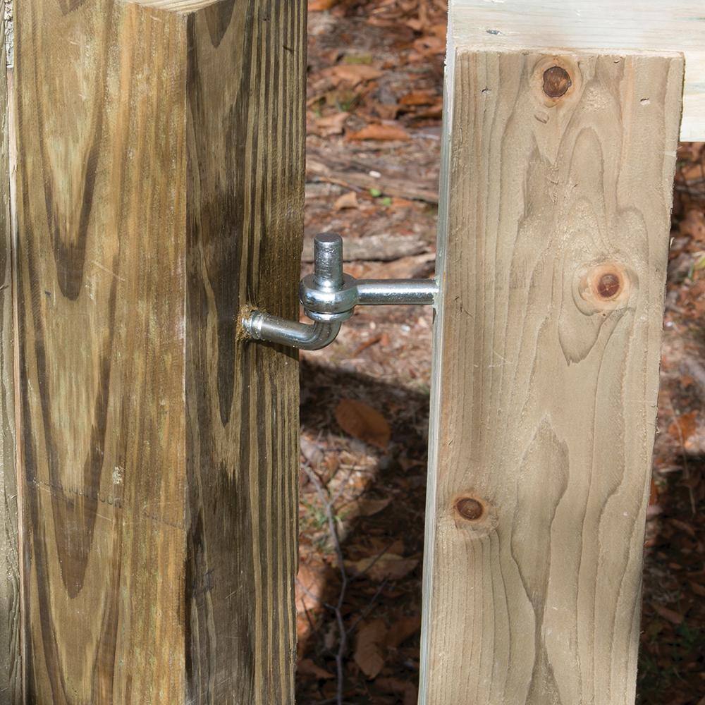 Galvanized Steel Screw Hook and Eye Hinge for Wood Gates