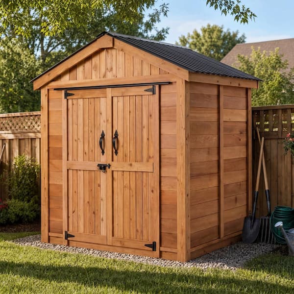 Outdoor Living Today 6 ft. W x 4 ft. D Cedar Wood Shed Space