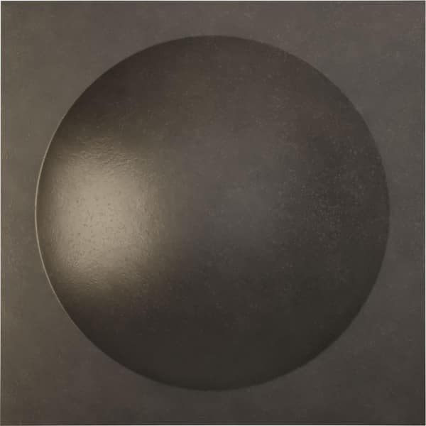 Ekena Millwork Sloane Weathered Steel 3 in. x 1-5/8 ft. x 1-5/8 ft. Silver PVC Decorative Wall Paneling 12-Pack