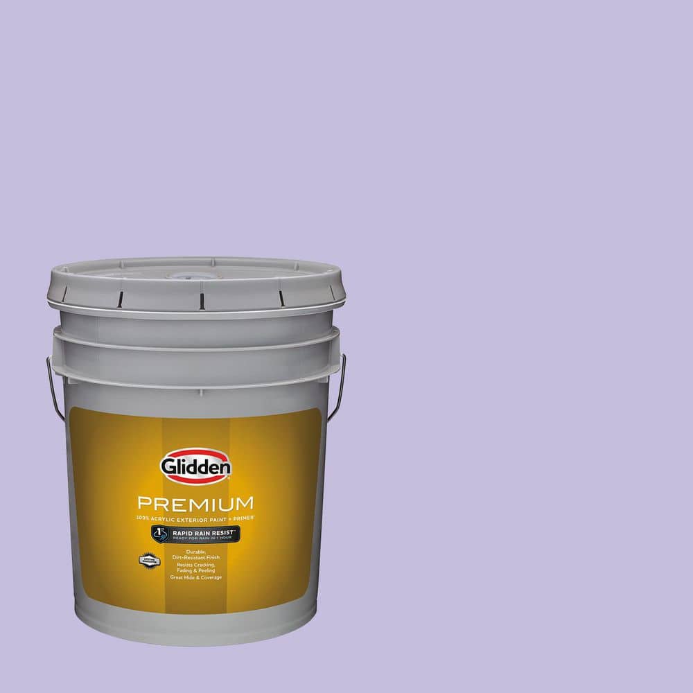 Glidden Premium 5 gal. PPG1247-4 Purple Dragon Flat Exterior Latex