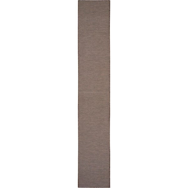 Positano Natural 2 ft. x 12 ft. Kitchen Runner Solid Modern Indoor/Outdoor Patio Area Rug