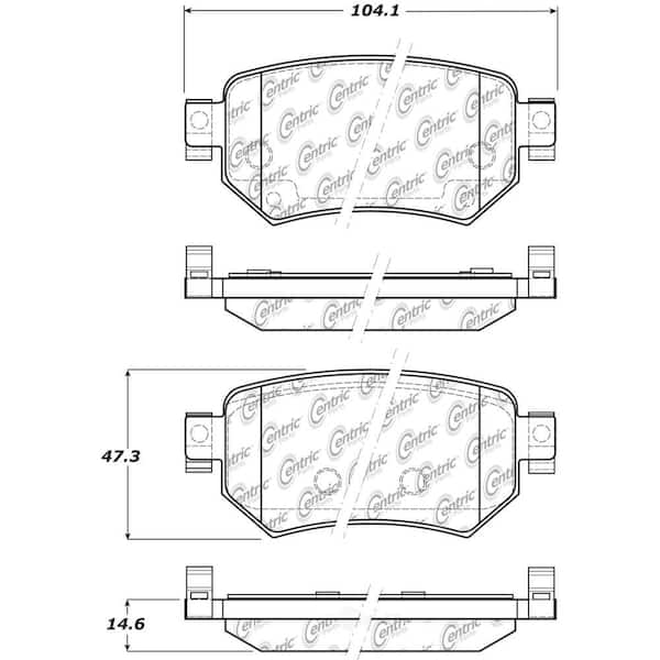 Centric Parts Disc Brake Pad Set 2016-2018 Mazda 6 2.5L