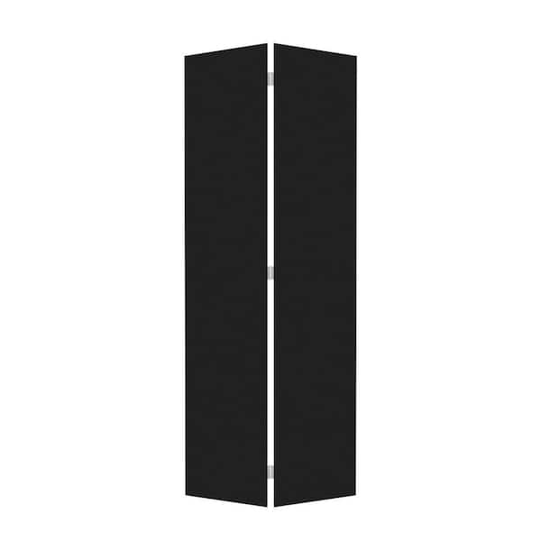 Modern flat panel 32 in. x 79 in. Solid Core Black Finished Vinyl