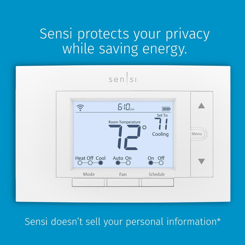 Sensi White Programmable Wi-Fi Smart Thermostat with Remote Access