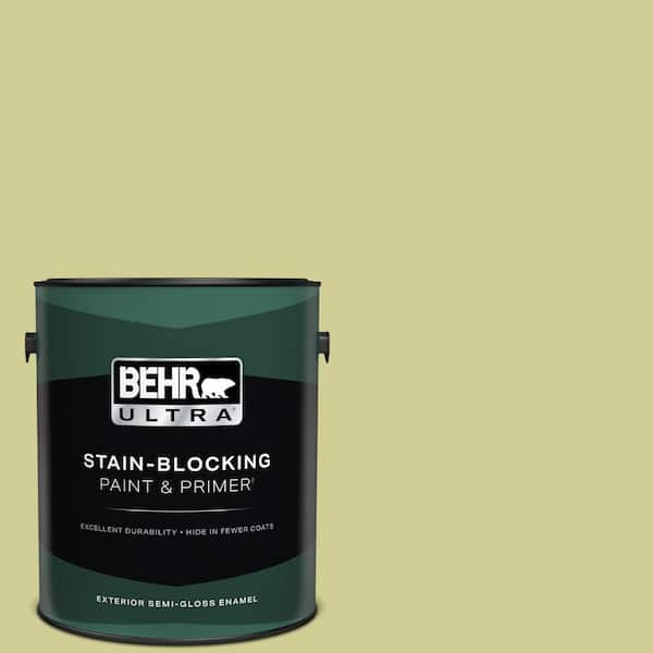 BEHR ULTRA 1 gal. #M340-4 Wasabi Semi-Gloss Enamel Exterior Paint & Primer