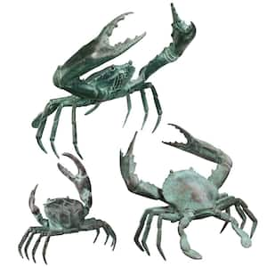 Ocean's Crabs Cast Bronze Garden Statue Set (3-Piece)