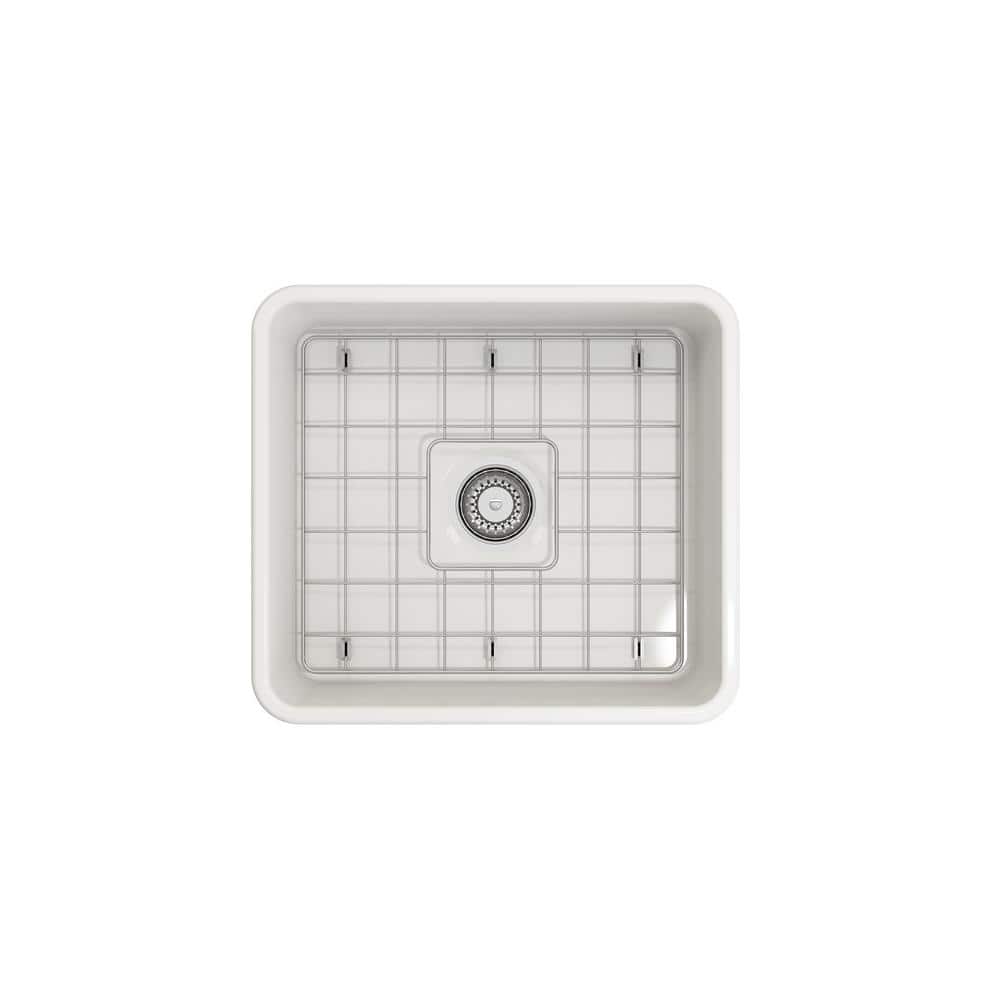 20'' White Fireclay Farmhouse Apron Kitchen Sink