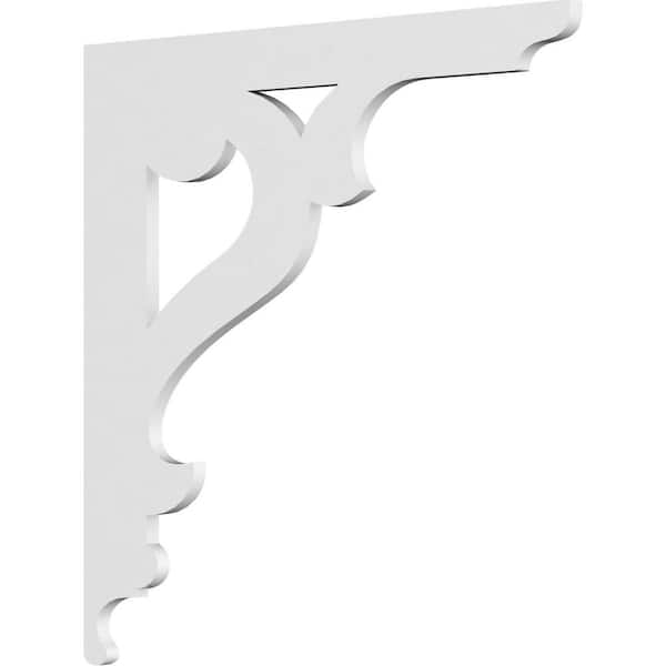 Ekena Millwork 5/8 in. W x 18 in. H x 18 in. D PVC Cornelia Bracket