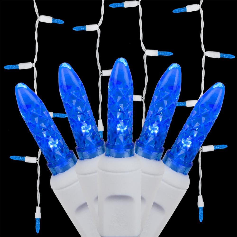 Wintergreen Lighting 7 ft. 70Light M5 LED Blue Icicle Light Set 20297