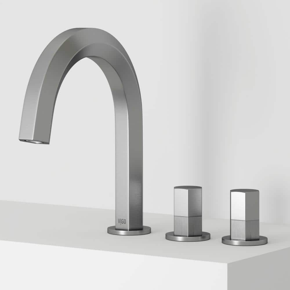 Hart Modern Brushed Nickel 2-Handle Low-Arc Bathroom Faucet