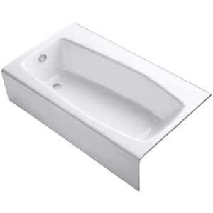 Villager 60 in. x 34.25 in. Soaking Bathtub with Left-Hand Drain in White