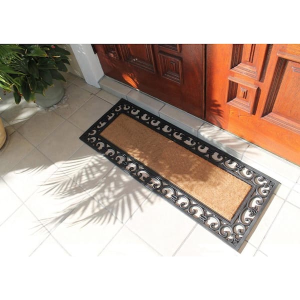 A1HC First Impression Falling Leaves 18 in. x 48 in. Rubber and Coir Molded  Double Door Mat A1HOME200078 - The Home Depot