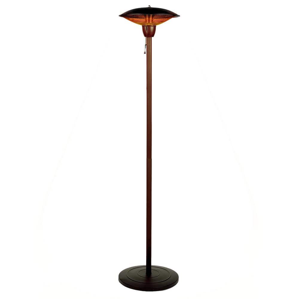 77. 65 in. H 1,500-Watt Iron Standing Electric Infrared Patio Heater