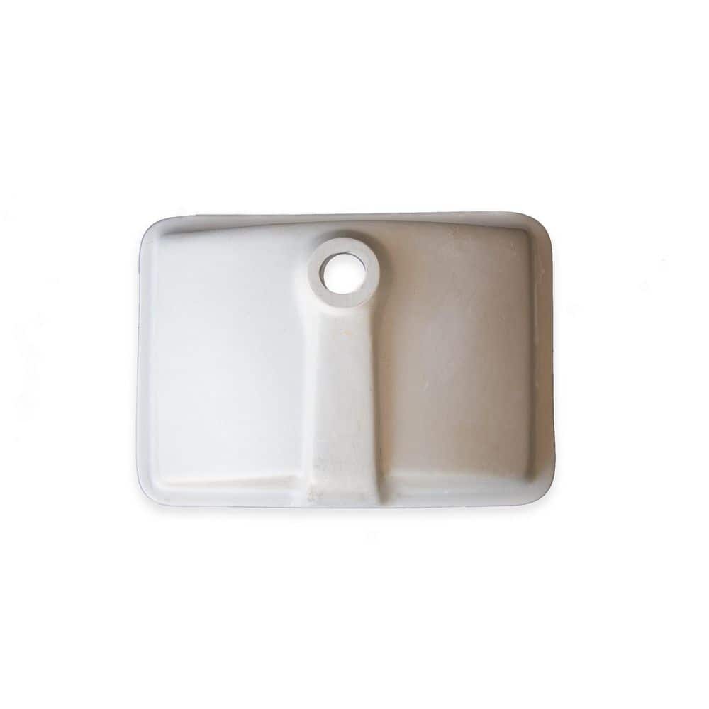 Bisque Rectangular 21-Inch Ceramic Undermount Bathroom Sink