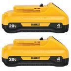 20-Volt MAX Compact Lithium-Ion 4.0Ah Battery Pack (2-Pack)