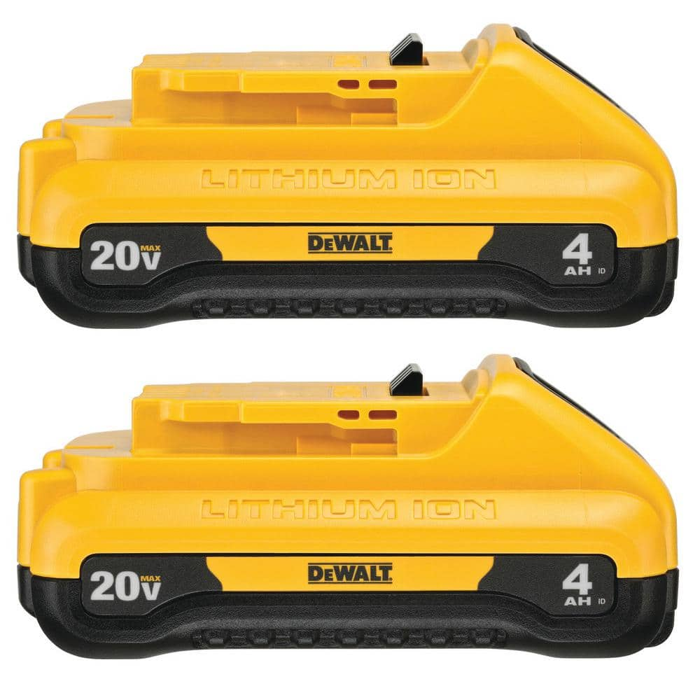 DEWALT 20V MAX Compact Lithium Ion 4.0Ah Battery Pack 2 Pack DCB240 2 The Home Depot