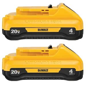 20V MAX Compact Lithium-Ion 4.0Ah Battery Pack (2 Pack)