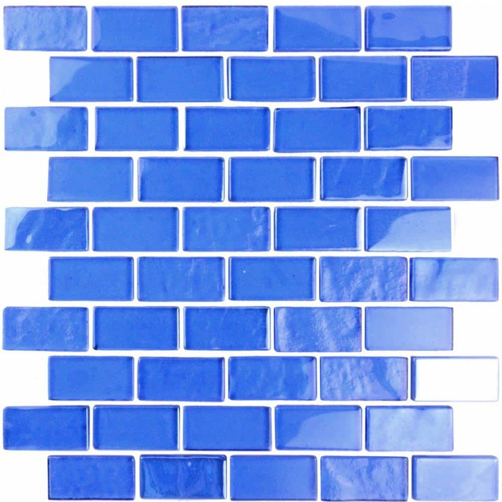 Landscape Blue 12 in. x 12 in. Multi Finish Brick Glass Mosaic Wall Tile (9.24 sq.ft/Case) price history on PriceWatchPro