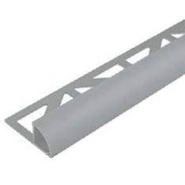 DURAL DURONDELL 0.375 in. D x 98.5 in. W x 98.4 in. L Round Edge Aluminum Pwdr Ctd Telegray 2 Molding and Transition Trim