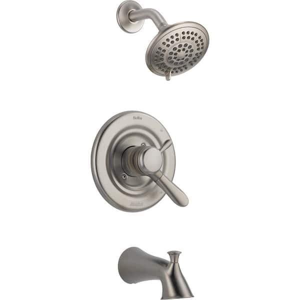Delta Lahara 1-Handle Tub and Shower Faucet Trim Kit in Stainless (Valve Not Included)