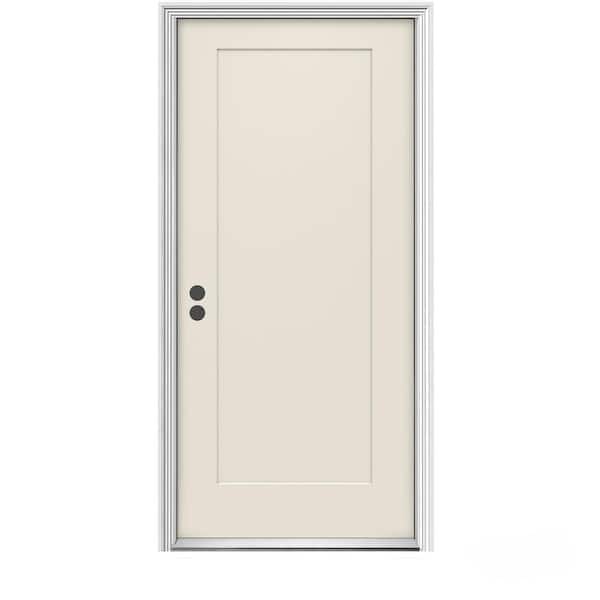 JELD-WEN 32 in. x 80 in. 1-Panel Craftsman Primed Right-Hand Inswing Steel Prehung Front Door