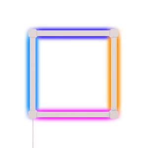 Lines 90-Degrees Modular Color-Changing Backlit 6500k Smart Light Bars RGBW (4 LED Bars for Creating 90-Degree Designs)
