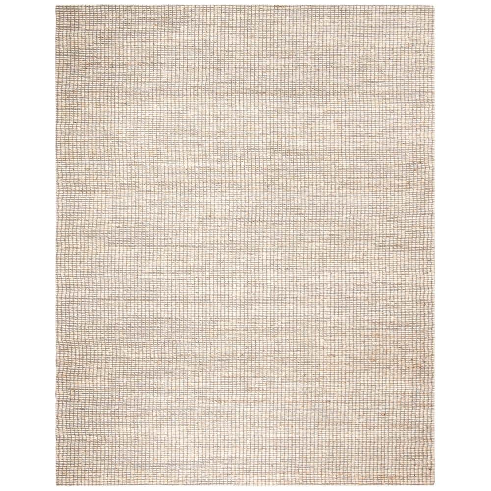 Ivory Elegance 9' x 12' Hand-Woven Wool & Viscose Blend Area Rug