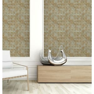Tile Bronze Paper Non-Pasted Strippable Wallpaper Roll (Cover 56.05 sq. ft.)