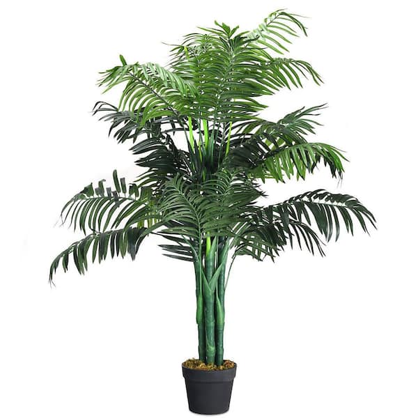 PALMTREE Bicchiere con cannuccia verde L 33,5 cm - Ø 6,5 cm