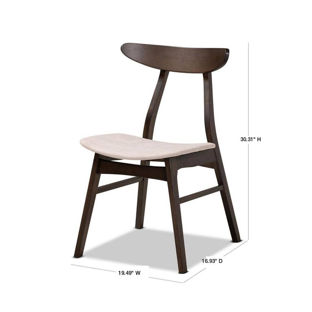 Parsons High Slat Side Chair in Beige with Cane & Wood Finish